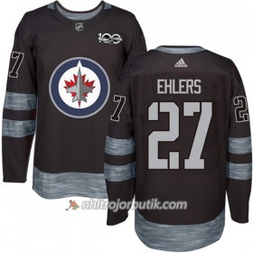 Män Ishockey Winnipeg Jets Tröja Nikolaj Ehlers 27 1917-2017 100th Anniversary Adidas Svart Authentic